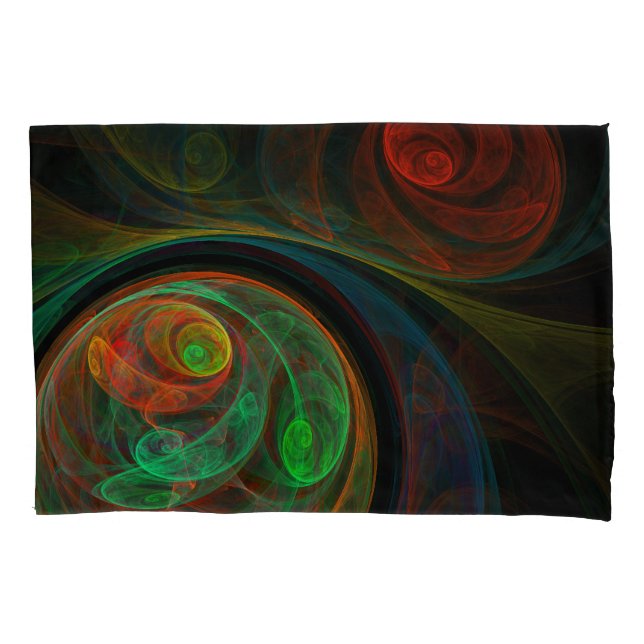 Rebirth Green Abstract Art Pillowcase (Front)