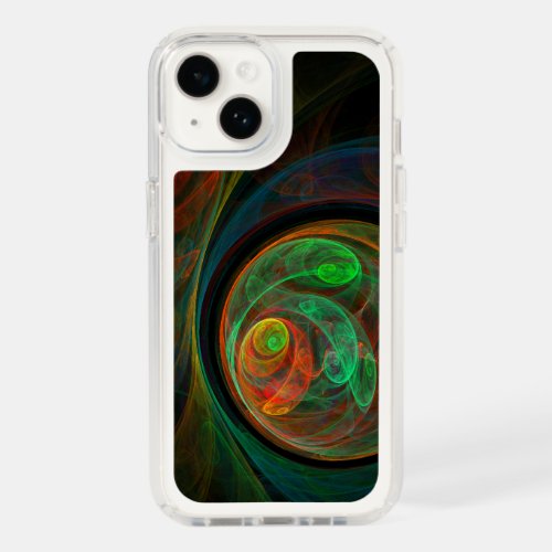 Rebirth Green Abstract Art Speck iPhone 14 Case