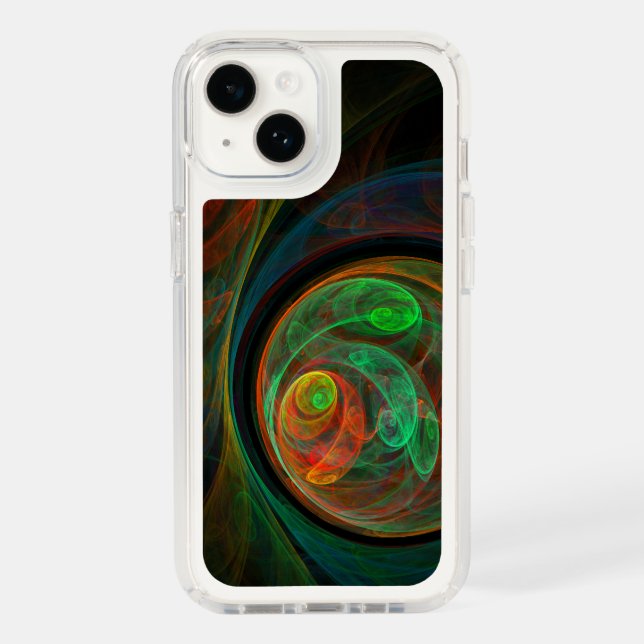 Rebirth Green Abstract Art Speck iPhone Case (Front)