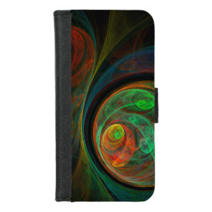 Rebirth Green Abstract Art Wallet Case