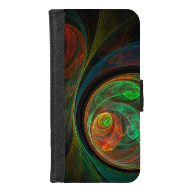 Rebirth Green Abstract Art Wallet Case (Front)