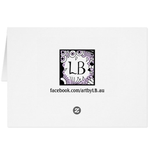 “Rebirth” Skull and Flowers Drawing Blank Card (Back Horizontal)