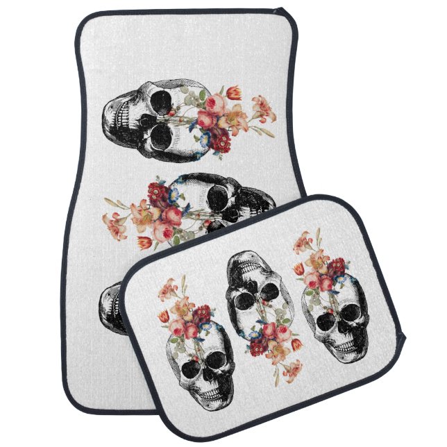 Rebirth - Skulls Blossoming Car Floor Mat (Set)