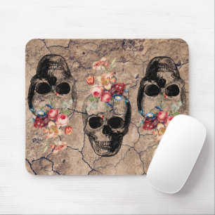 Rebirth - Skulls Blossoming from Dust Mouse Pad