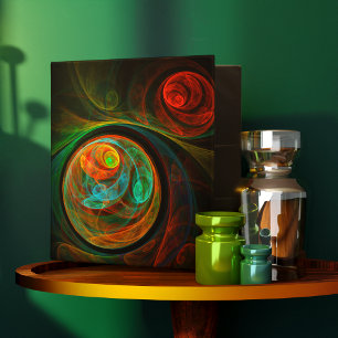 Rebirth Spiral Modern Cosmic Abstract Art 3 Ring Binder