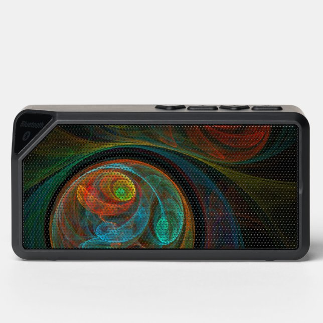 Rebirth Spiral Modern Cosmic Abstract Art Bluetooth Speaker (Front)