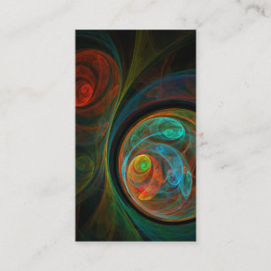 Rebirth Spiral Modern Cosmic Abstract Art Business Card