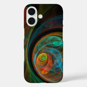 Rebirth Spiral Modern Cosmic Abstract Art iPhone 16 Case
