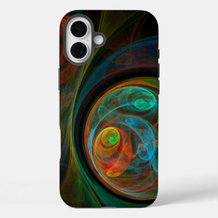 Rebirth Spiral Modern Cosmic Abstract Art iPhone 16 Plus Case