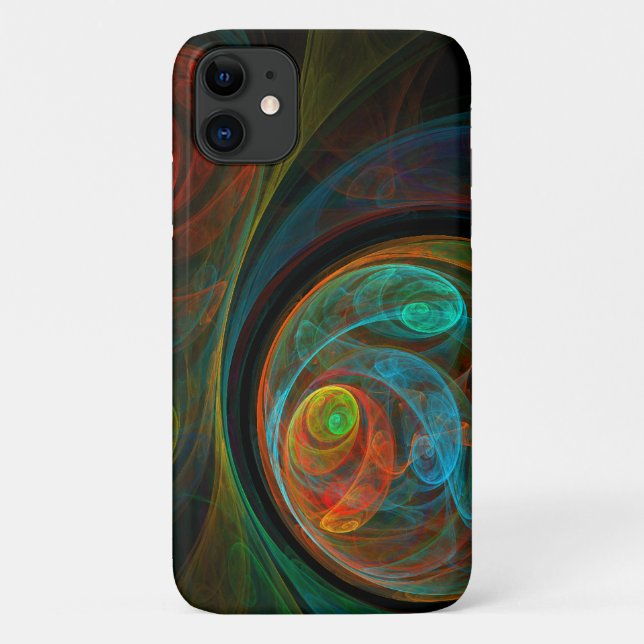 Rebirth Spiral Modern Cosmic Abstract Art Case-Mate iPhone Case (Back)