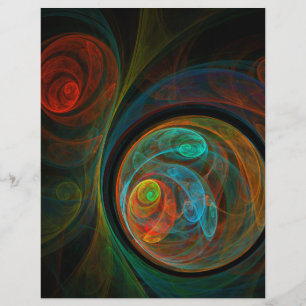 Rebirth Spiral Modern Cosmic Abstract Art Flyer