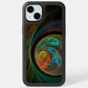 Rebirth Spiral Modern Cosmic Abstract Art iPhone 15 Plus Case