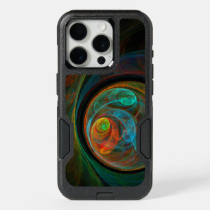 Rebirth Spiral Modern Cosmic Abstract Art iPhone 15 Pro Case