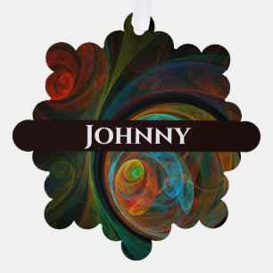 Rebirth Spiral Modern Cosmic Abstract Art Ornament Card