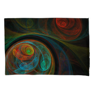 Rebirth Spiral Modern Cosmic Abstract Art Pillow Case