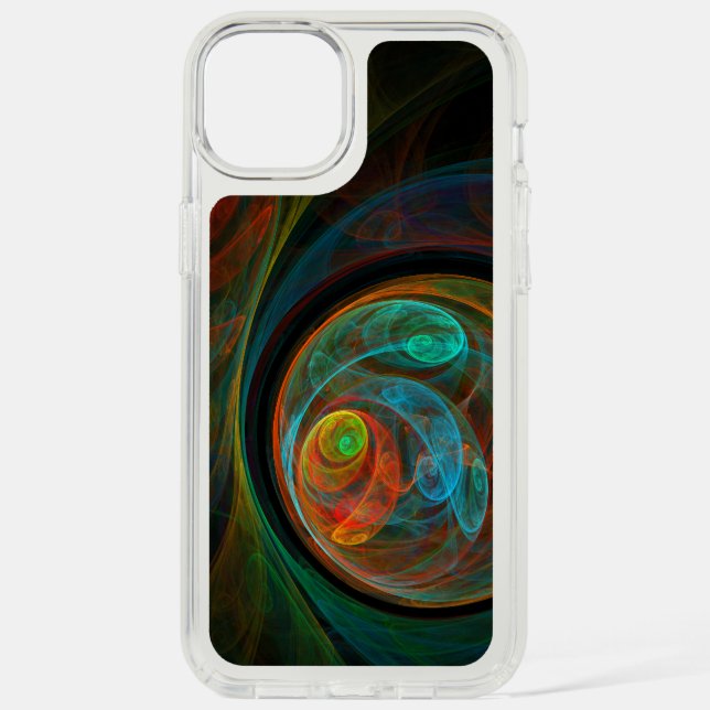 Rebirth Spiral Modern Cosmic Abstract Art Speck iPhone Case (Front)