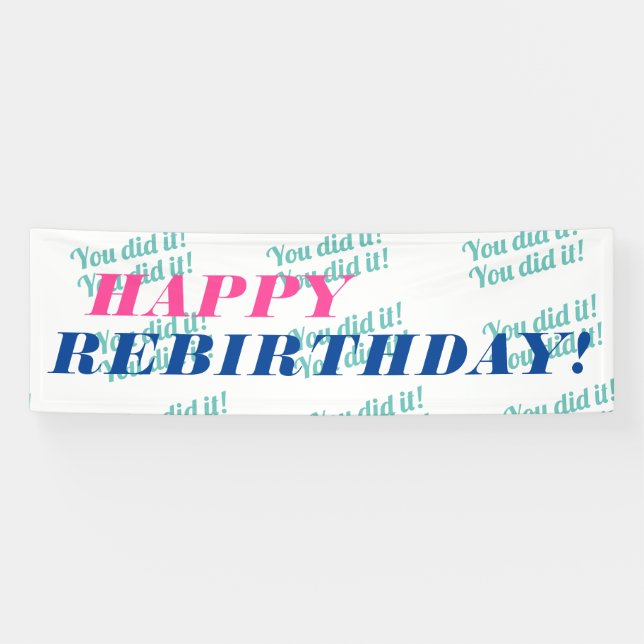 Rebirthday | Cancer Survivor Anniversary Banner (Horizontal)