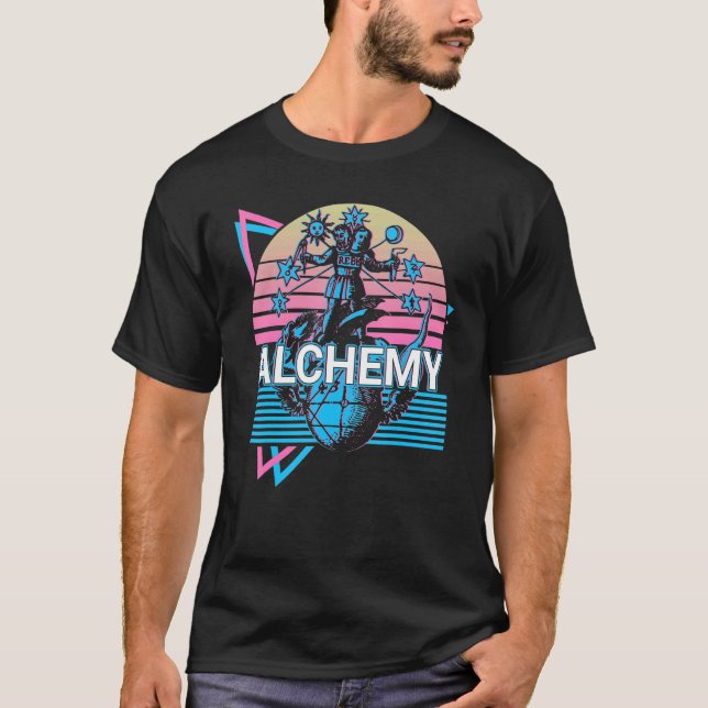 Rebis Alchemy Alchemist Magnum Opus Retro T-Shirt (Front)