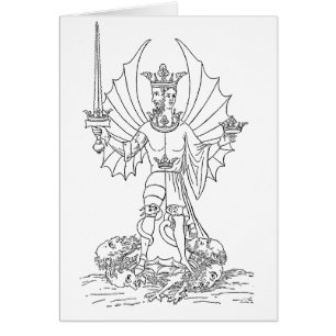 Rebis Coloring Page Greeting Card