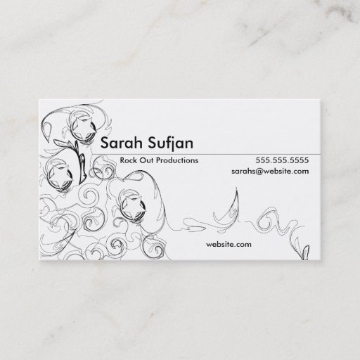 Customizable Reborn - Black &amp; White Business Card Template