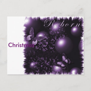 Reborn Butterflies Christian Art Purple Postcard