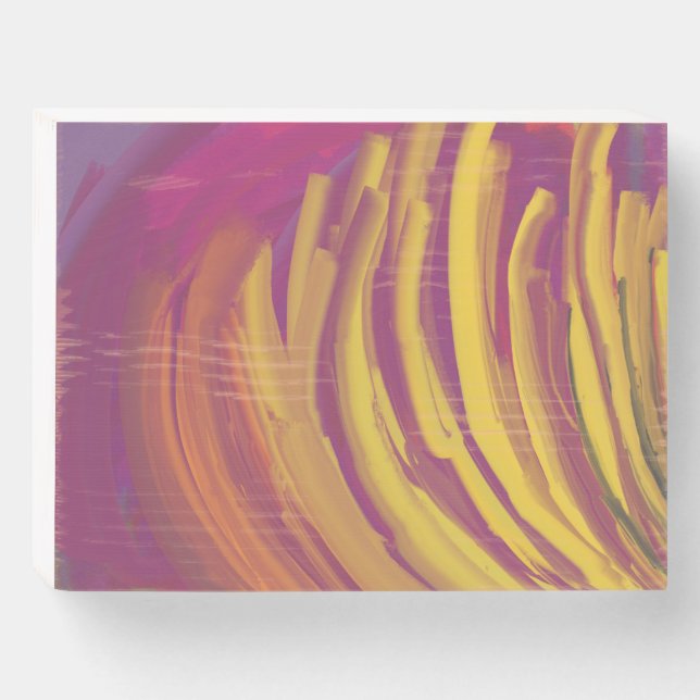 "Reborn"Fine art Wood Box Sign (Front Horizontal)