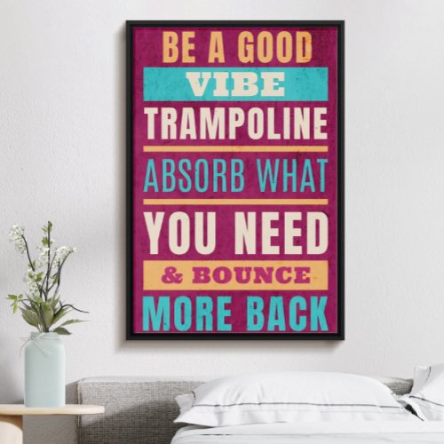 Rebound positive energy beautiful inspirational poster