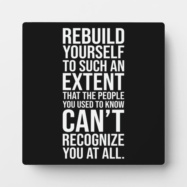 Rebuild Yourself Fitness Plaque (Front)