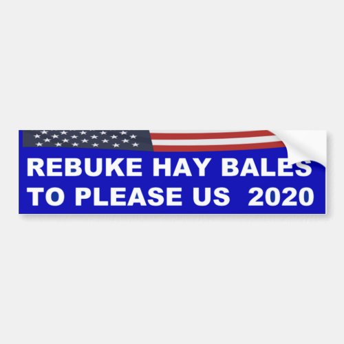 Rebuke Hay Bales to Please Us 2020 Bumper Sticker