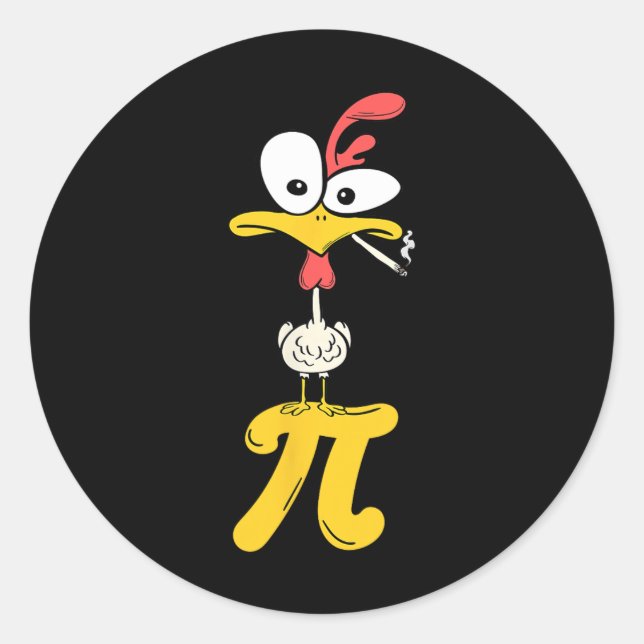Rebus Happy Pi Day  Classic Round Sticker (Front)