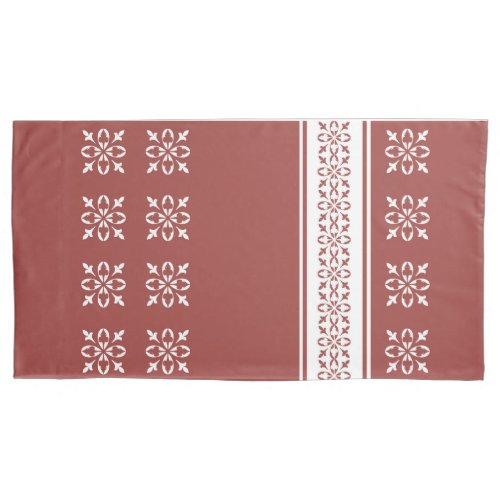 Rec Ochre Moroccan French damask king Pillow Case