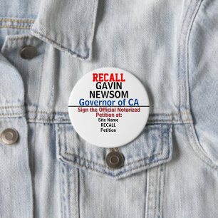 Recall CA Gov. Gavin Newsom or Any State Button