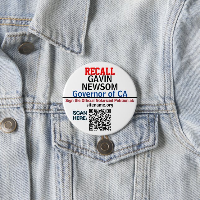 Recall CA Gov. Newsom or Anyone INSERT QR CODE Button (In Situ)