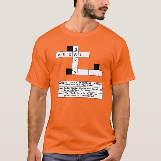 Recall Gavin Crossword men's T-Shirt (Front)