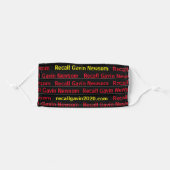 Recall Gavin Newsom 2020 Bumper Sticker Adult Cloth Face Mask (Front, Folded)