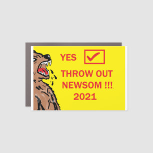 RECALL GAVIN NEWSOM CAR MAGNET