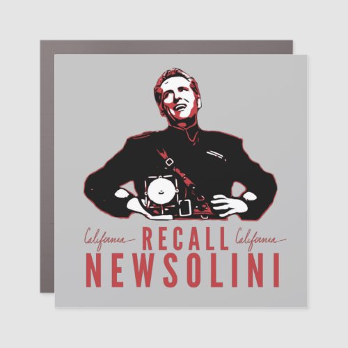 Recall Newsolini Car Magnet