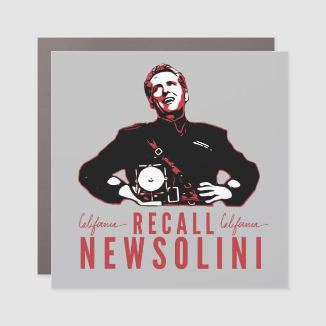 Recall Newsolini Car Magnet (Front)