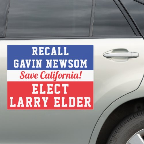 Recall Newsom Elect Larry Elder Save California Car Magnet