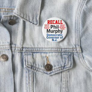 Recall NJ Gov. Murphy (Edit for Any State) Button