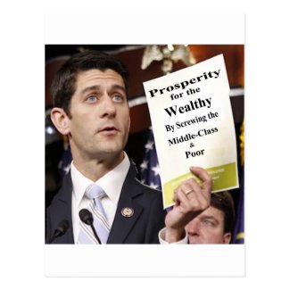Recall Representative Paul Ryan Postcard