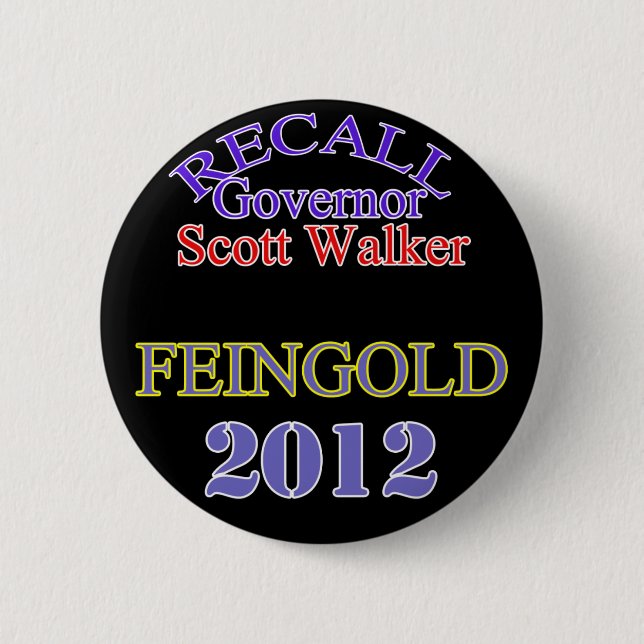 Recall Scott Walker Button (Front)
