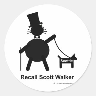 Recall Scott Walker Classic Round Sticker