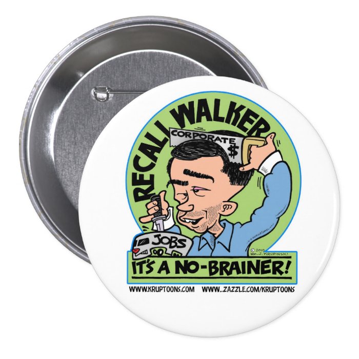 Recall Scott Walker Pin