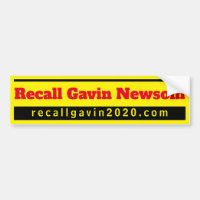 recallgavin2020 bumpersticker bumper sticker