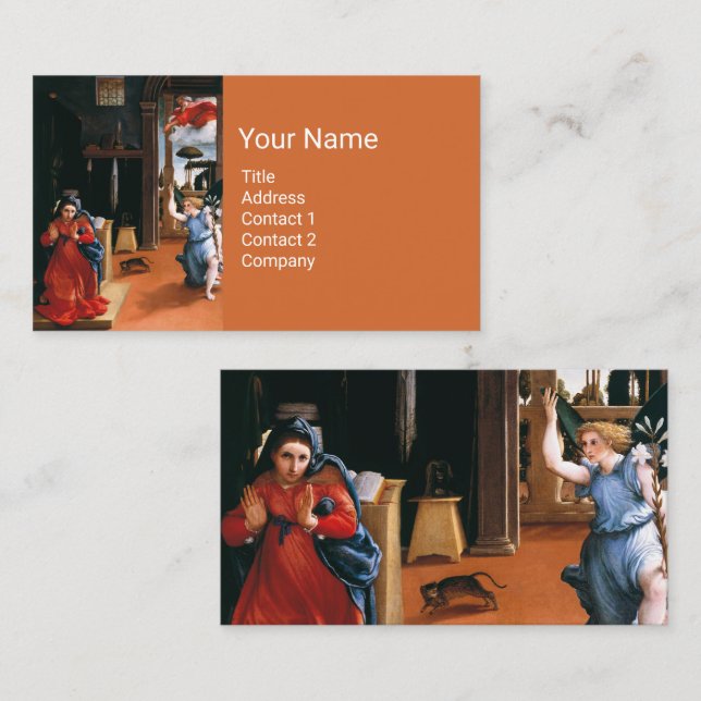 RECANATI ANNUNCIATION by Lorenzo Lotto Business Card (Front/Back)