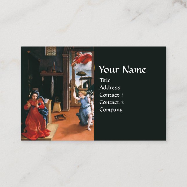 RECANATI ANNUNCIATION by Lorenzo Lotto Business Card (Front)