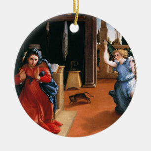 RECANATI ANNUNCIATION by LORENZO LOTTO  Ceramic Ornament