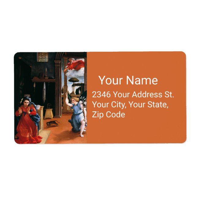 RECANATI ANNUNCIATION by Lorenzo Lotto Label (Front)