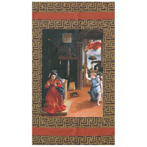 RECANATI ANNUNCIATION by Lorenzo Lotto  Long Table Tablecloth